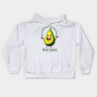 Green Goodness, Vegan Greatness: Avo Love Avocado Vegan Kids Hoodie